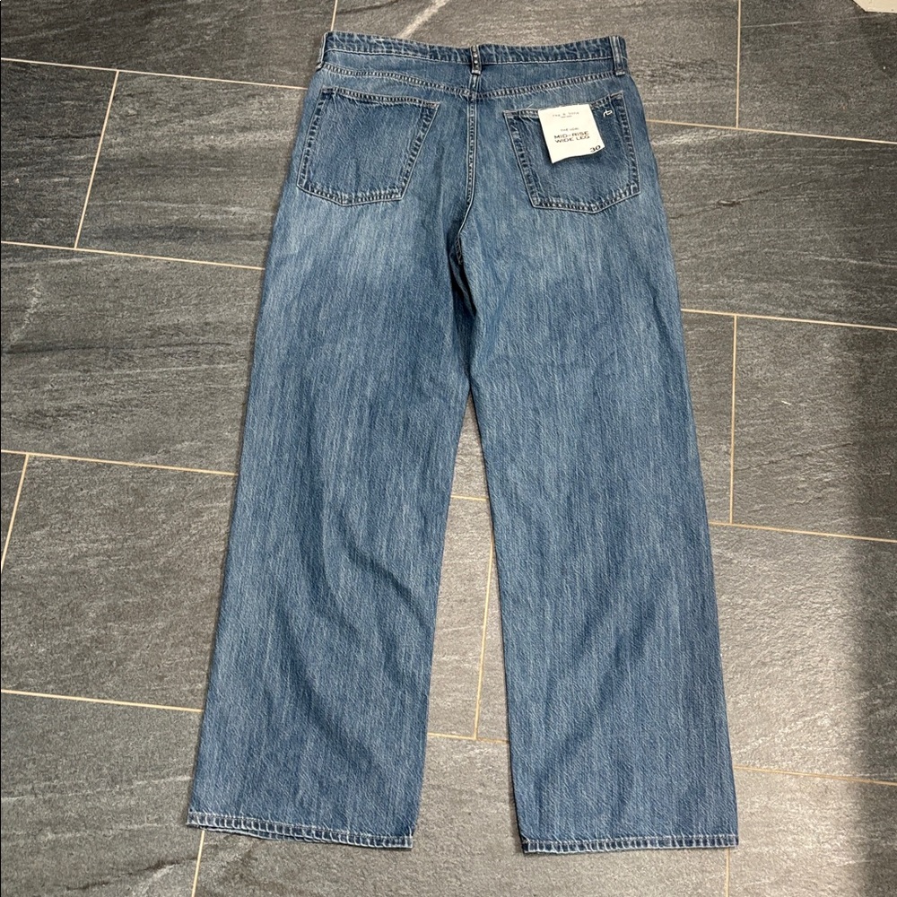 Rag & Bone Lori mid-rise wide leg jeans